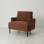 Swyft Model 05 Brown Velvet Loveseat - Image 4
