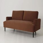 Swyft Model 05 Brown Velvet 3 Seater Sofa - Image 4