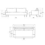 Swyft Model 05 Brown Velvet 3 Seater Sofa - Image 2