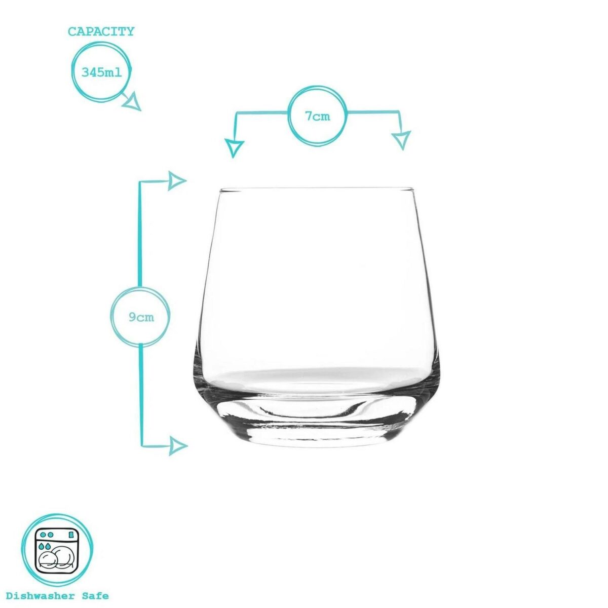Tallo Glass Tumblers and Bottle Set Fridge Water Juice Storage Serving Decanter - Image 3