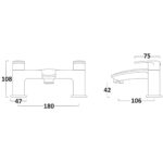 Tavistock Avid Deck Mounted Bath Tap - Image 2