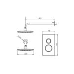 Tavistock Xenon Overhead Concealed Single Function Shower - Image 3