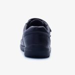 Tem Orbit Boy's Black Leather Fitted Soft Touch Tape School Shoes - Image 2