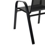 Texteline Canvas Garden Chairs Water Resistant Outdoor Patio Furniture Black - Image 5