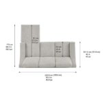 Thomasville Dillard Grey Fabric Corner Sofa with Reversible Chaise - Image 3