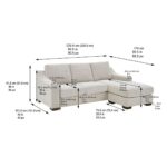 Thomasville Dillard Grey Fabric Corner Sofa with Reversible Chaise - Image 2