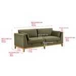 Thomasville Mokena Green Fabric 2 Seater Sofa with Storage Seats - Image 2