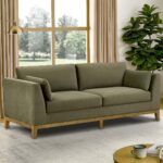 Thomasville Mokena Green Fabric 2 Seater Sofa with Storage Seats - Image 5