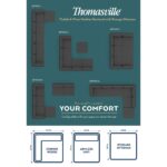 Thomasville Tisdale Blue 6 Piece Modular Fabric Sofa - Image 3