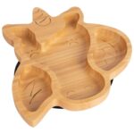Tiny Dining Black Unicorn Bamboo Baby Suction Plate Toddler Weaning Feeding Set