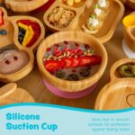 Tiny Dining Blue Unicorn Bamboo Baby Suction Plate Toddler Weaning Feeding Set - Image 4