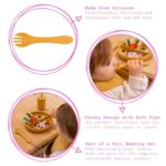 Tiny Dining Dusty Rose Silicone Baby Feeding Fork Soft Tip Toddler Weaning - Image 2