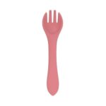 Tiny Dining Dusty Rose Silicone Baby Feeding Fork Soft Tip Toddler Weaning