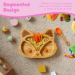 Tiny Dining Orange Fox Bamboo Baby Suction Plate Toddler Weaning Feeding Set - Image 2