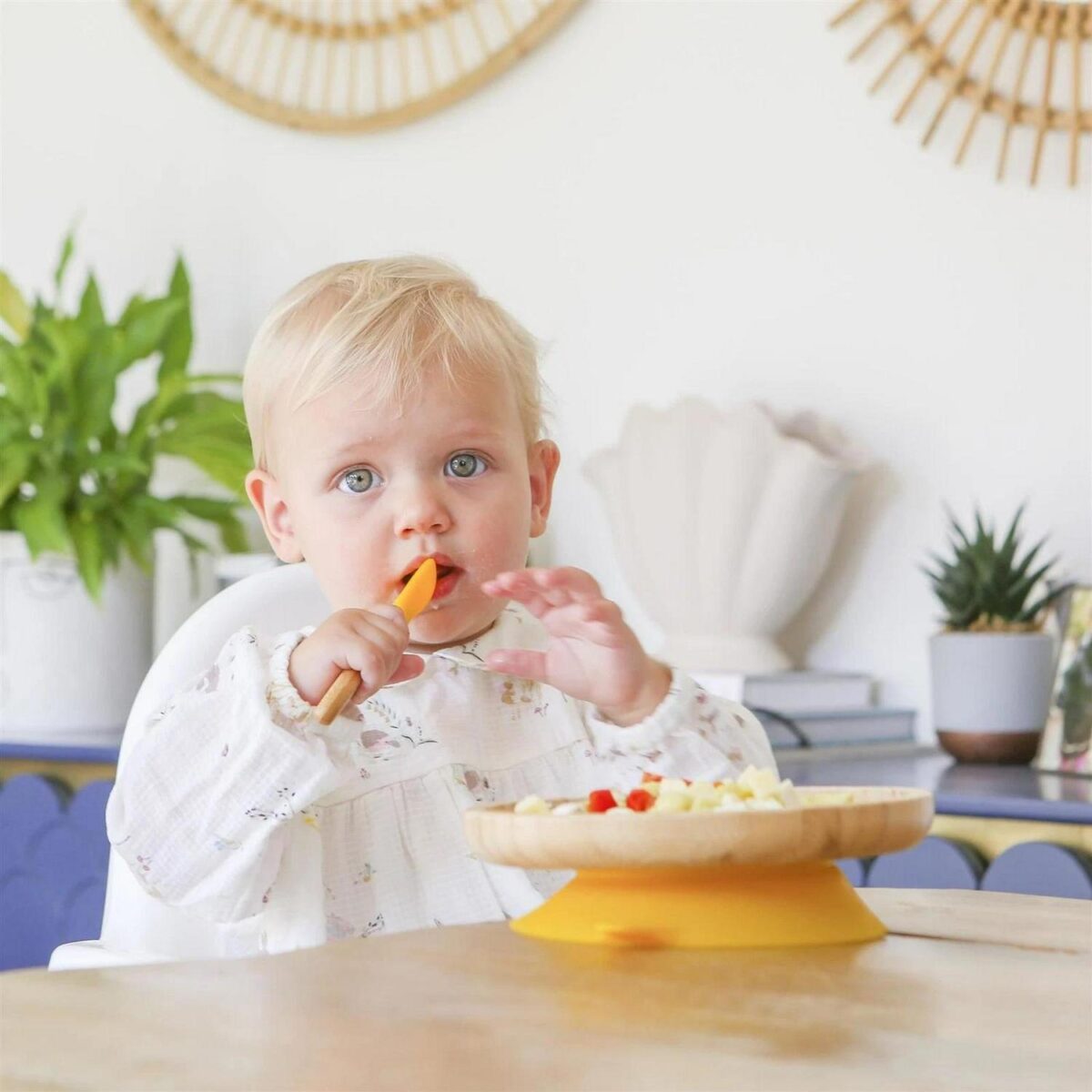 Tiny Dining Pastel Pink Bamboo Baby Feeding Spoon Soft Tip Toddler Weaning - Image 5