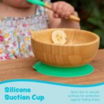 Tiny Dining Pink Bamboo Baby Suction Bowl and Spoon Set Toddler Weaning Feeding - Image 5
