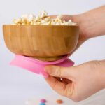 Tiny Dining Pink Bamboo Baby Suction Bowl and Spoon Set Toddler Weaning Feeding - Image 2