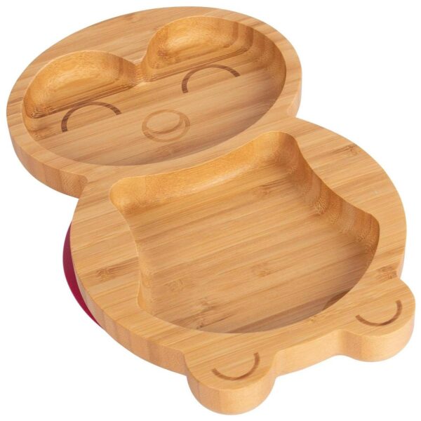 Tiny Dining Red Penguin Bamboo Baby Suction Plate Toddler Weaning Feeding Set