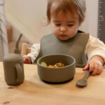 Tiny Dining Silver Sage Silicone Baby Suction Bowl Stay Put Toddler Feeding Set - Image 5