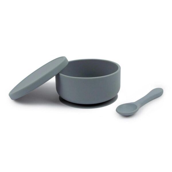 Tiny Dining Tradewinds Silicone Baby Suction Bowl and Spoon Set Toddler Feeding