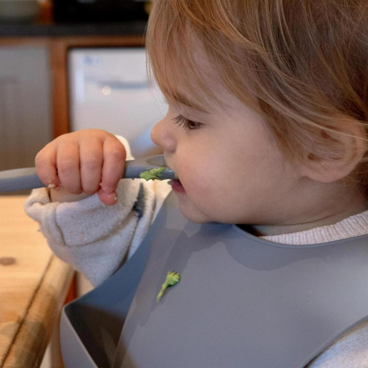 Tiny Dining Tradewinds Adjustable Silicone Baby Feeding Bib with Food Catcher - Image 4