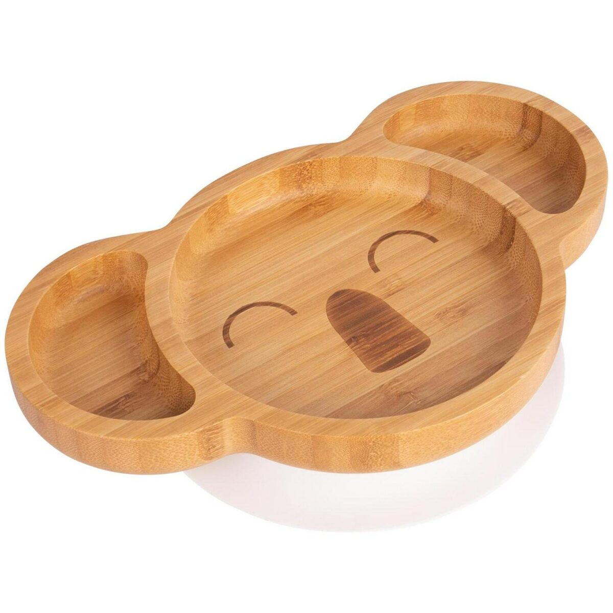 Tiny Dining White Koala Bamboo Baby Suction Plate Toddler Weaning Feeding Set - Image 1