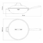 Tramontina Grano Non-Stick Wok with Lid, 32cm / 5.2L - Image 5