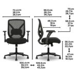 True Innovations Mesh Office Chair with Flip Up Arms - Image 2