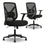 True Innovations Mesh Office Chair with Flip Up Arms - Image 8