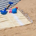 Turkish Cotton Children's Towel Lightweight Beach Peshtemal 100 x 60cm Yellow - Image 6
