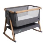 Tutti Bambini CoZee Air Bedside Rocking Crib, Oak and Charcoal - Image 6