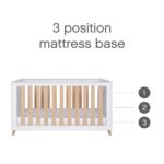 Tutti Bambini Fika Cot Bed with Sprung Mattress, White and Light Oak - Image 6