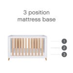 Tutti Bambini Fika Mini Cot Bed with Sprung Mattress, White and Light Oak - Image 6