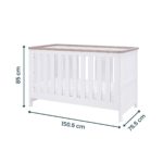 Tutti Bambini Verona Cot Bed, White and Oak - Image 2