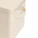 Vintage Metal Kitchen Bread Bin Vintage Steel Kitchen Storage Caddy 40cm Cream - Image 5