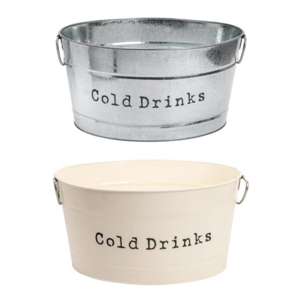 Vintage Metal Large Drinks Bucket Champagne Bar Beer Chiller Drink Cooler