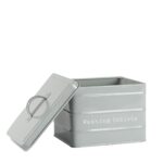 Vintage Metal Washing Tablets Storage Tin Utility Canisters 18cm Grey - Image 4