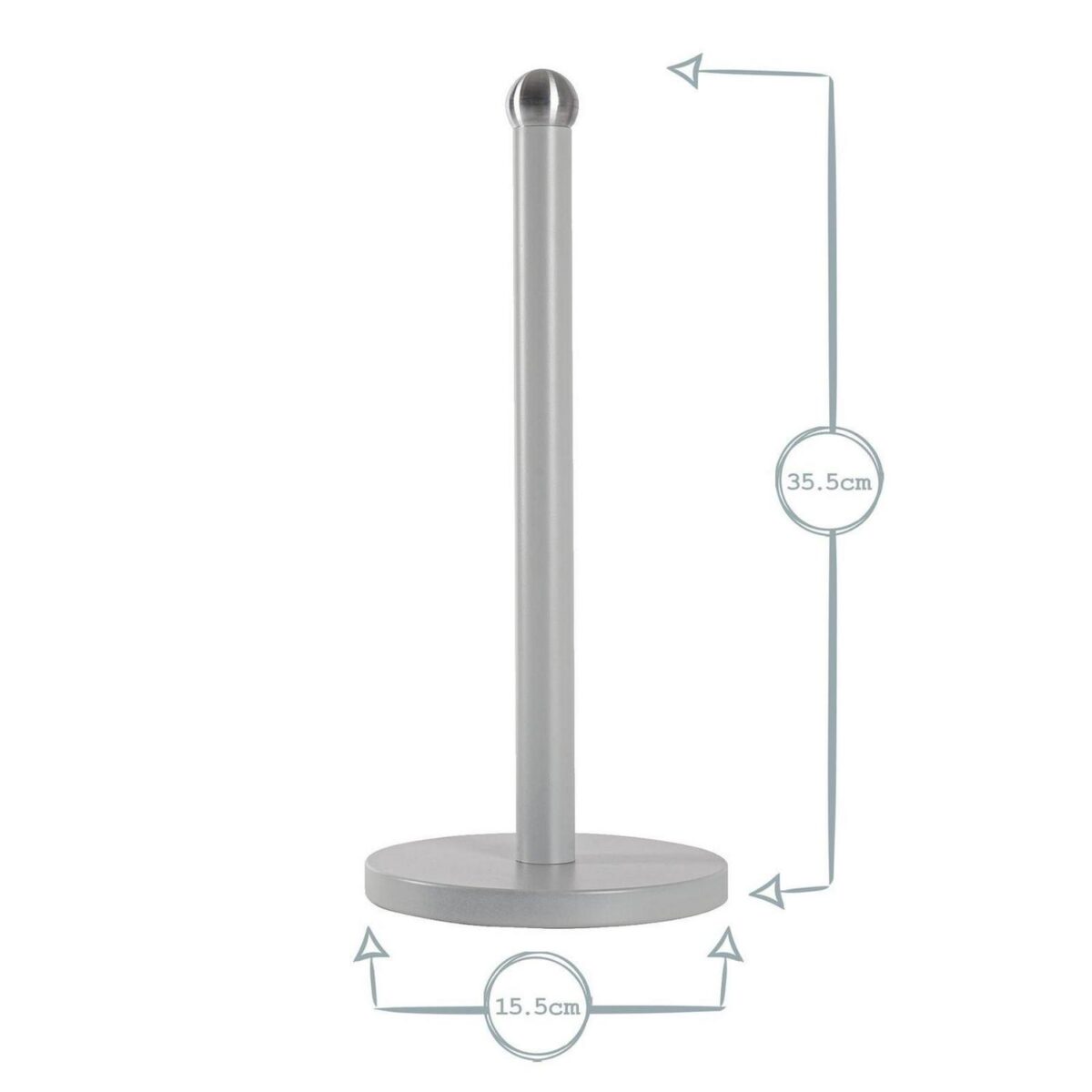 Vintage Steel Kitchen Roll Holder Minimalistic Kitchen Roll Stand Matte White - Image 3