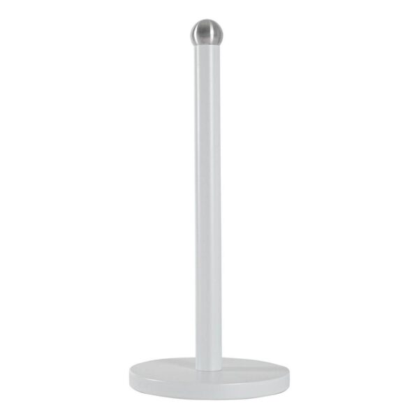 Vintage Steel Kitchen Roll Holder Minimalistic Kitchen Roll Stand Matte White