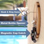 Vivere Hook and Ring Game with Bottle Opener and Magnetic Bottle Cap Catch (2 Pack) - Image 2