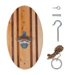 Vivere Hook and Ring Game with Bottle Opener and Magnetic Bottle Cap Catch (2 Pack)