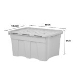 Wham 54 Litre Croc Box with Grey Lids - 5 Pack - Image 4