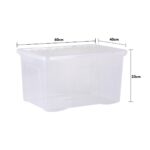 Wham 60L Crystal Clear Plastic Box and Lid - 5 Pack - Image 5