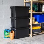 Wham Bam 62 Litre Recycled Heavy Duty Plastic Storage Box and Lid in Black - 3 Pack - Image 3