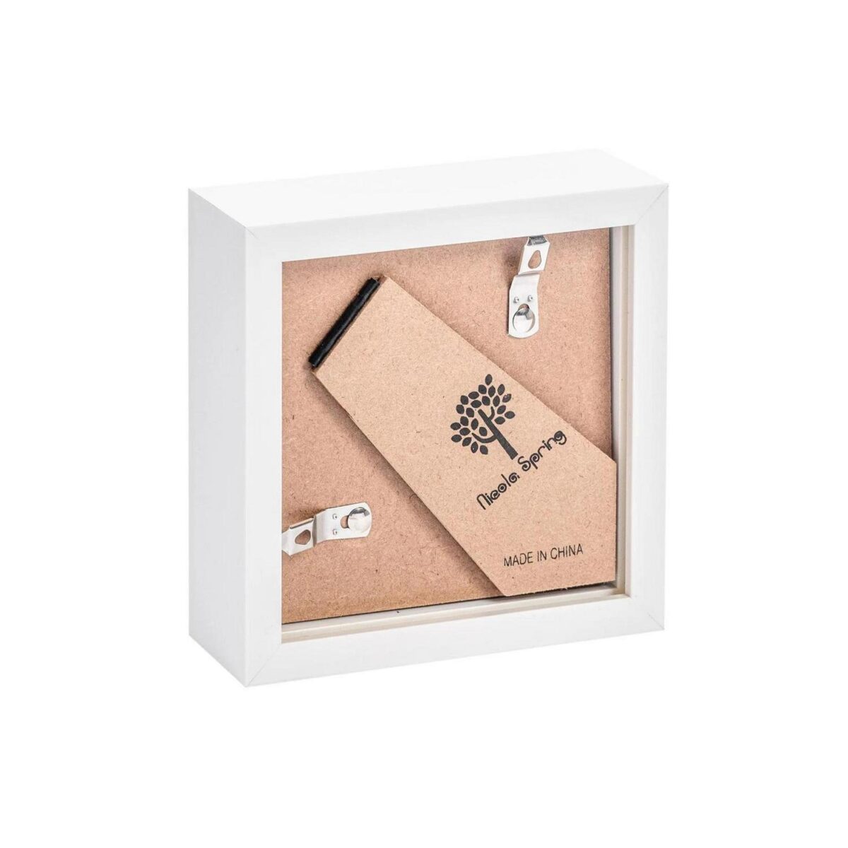White 4  x 4  3D Box Photo Frame White 2  x 2  Mount Craft Shadow Picture - Image 5