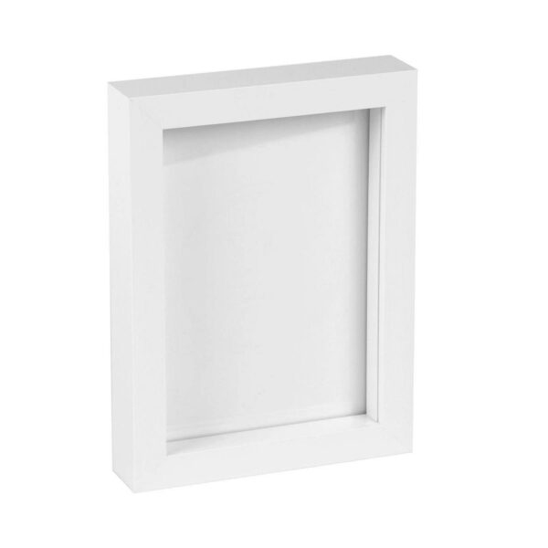 White 5  x 7  3D Box Photo Frame Standing Hanging Craft Shadow Picture