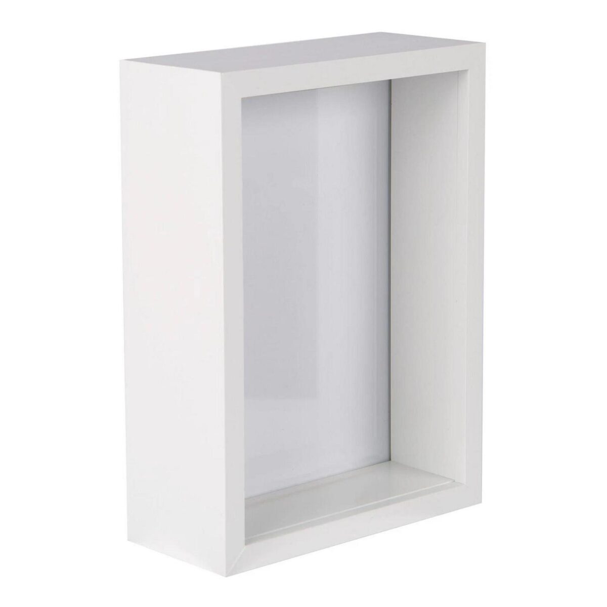 White 5  x 7  3D Deep Box Photo Frame Standing Hanging Craft Shadow Picture - Image 1