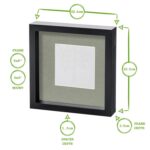 White 8 x 8 3D Box Photo Frame Grey 4 x 4 Mount Craft Shadow Picture - Image 4