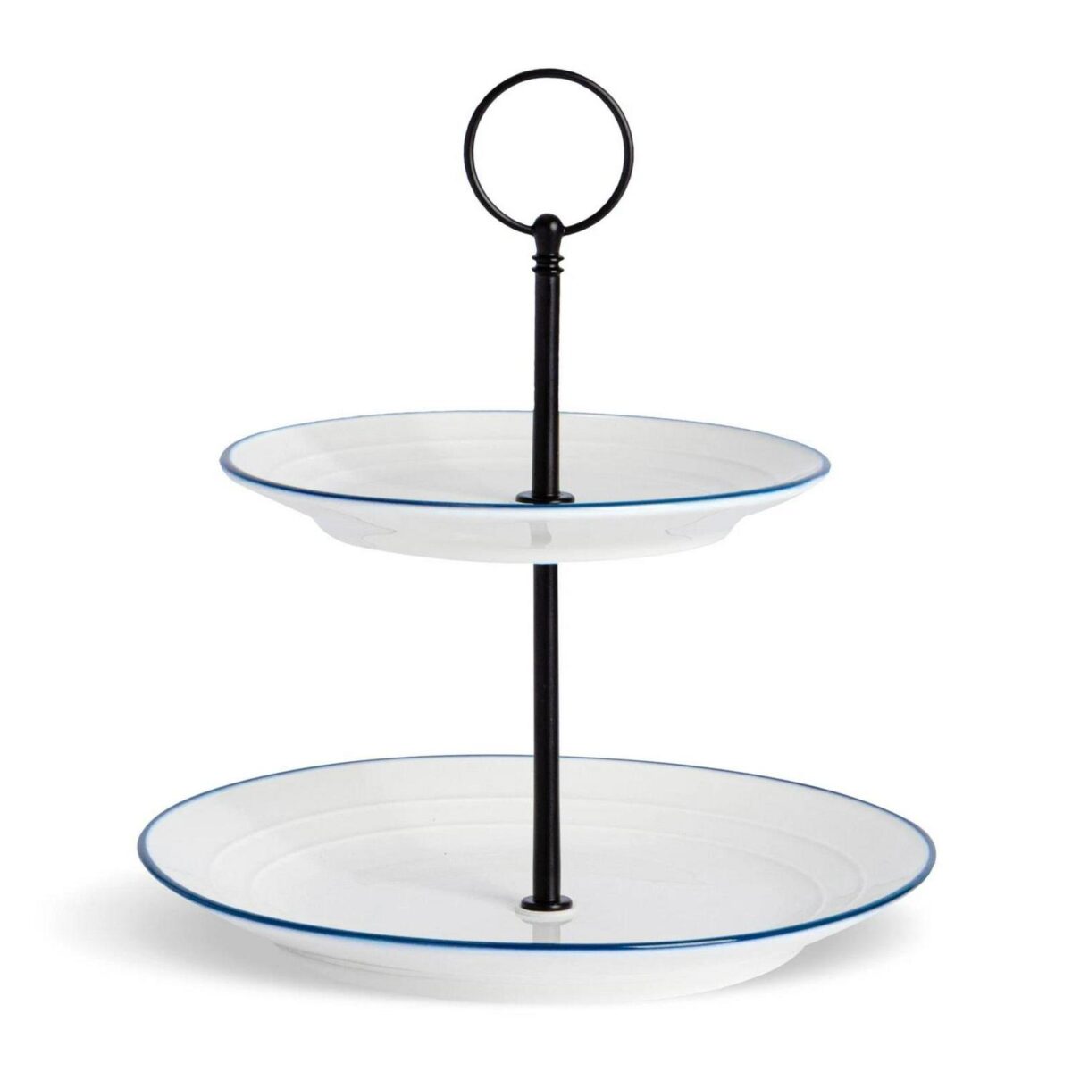 White Farmhouse Cake Stand Rustic Country Cottage Afternoon Tea Display 21cm - Image 1