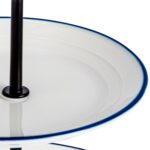 White Farmhouse Cake Stand Rustic Country Cottage Afternoon Tea Display 21cm - Image 7